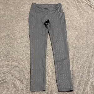 Xersion Gray Patterned Kids Leggings